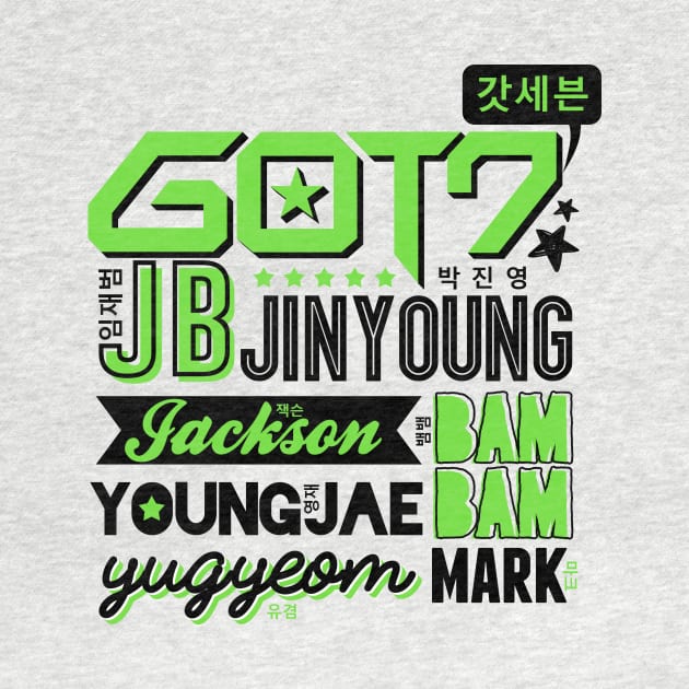 GOT7 Font Collage 2 by skeletonvenus